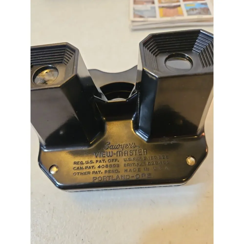 Vintage Sawyer's View-Master Model C Stereoscope Viewer - Box & 2 Reels